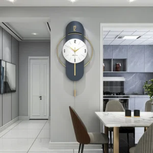 Demet Modern Wood Wall ClocksMetal Silent Decoration for Kitchen Bedroom