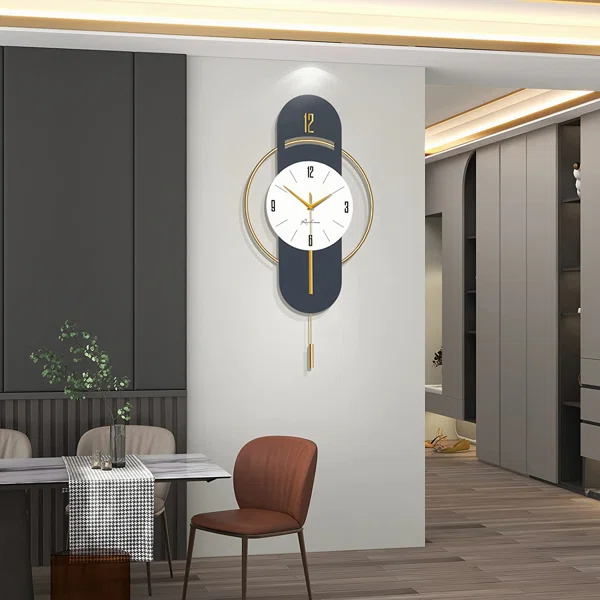 Demet Modern Wood Wall ClocksMetal Silent Decoration for Kitchen Bedroom - Image 2